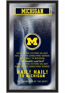 Michigan Wolverines Fight Song Hanging Back Bar Mirror