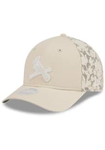 New Era St Louis Cardinals White Floral Mesh 9FORTY M Crown Womens Adjustable Hat