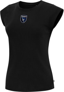 Antigua San Jose Earthquakes Womens Red Show Off Short Sleeve T-Shirt