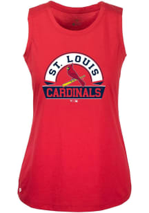 Levelwear St Louis Cardinals Womens Red Macy Banner Arch Tank Top