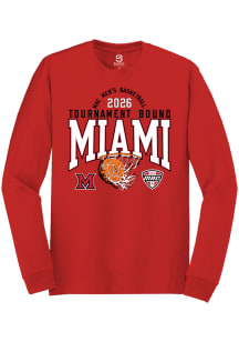 Summit Sportswear Miami RedHawks Red MAC 2026 MBB Tournament Bound Long Sleeve T Shirt