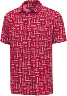 Antigua Ohio State Buckeyes Mens Red Season Tickets Short Sleeve Polo