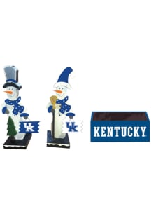 Kentucky Wildcats Wooden Snowmen Decor