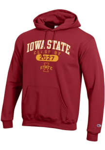 Champion Iowa State Cyclones Mens Cardinal Class of 2027 Powerblend Long Sleeve Hoodie