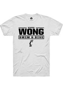 Benson Wong Cincinnati Bearcats White NIL Stacked Box Short Sleeve Player T Shirt