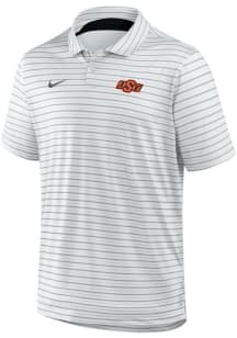 Nike Oklahoma State Cowboys Mens White Tour Stripe Short Sleeve Polo