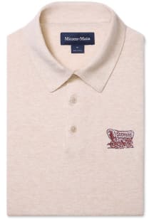 Mizzen+Main Oklahoma Sooners Mens Oatmeal Ashe Short Sleeve Fashion Polo