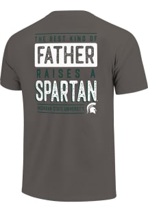 Michigan State Spartans Grey Best Kind Of Father Short Sleeve T Shirt
