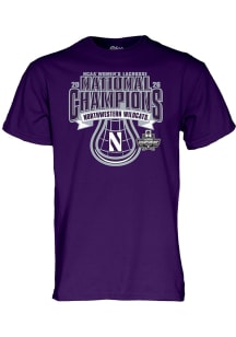 Blue 84 Northwestern Wildcats Purple 2026 Women's Lacrosse National Champions Short Sleeve T Shirt