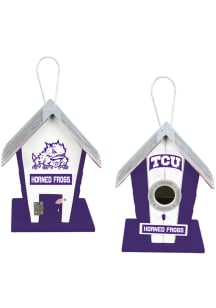 TCU Horned Frogs Wooden Birdhouse Bird Accessory