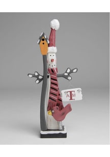 Texas A&M Aggies Wooden Snowman Decor