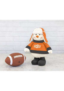 Oklahoma State Cowboys Sherpa Snowman Decor
