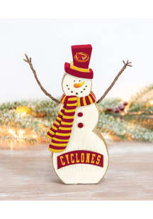Iowa State Cyclones Resin Snowman Decor