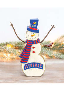 Kansas Jayhawks Resin Snowman Decor