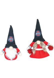 Ohio State Buckeyes Gnome Ornament - Red