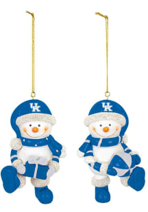 Kentucky Wildcats Resin Snowman Ornament - White