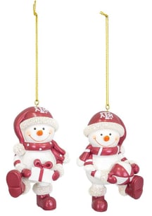 Texas A&M Aggies Resin Snowman Ornament - White