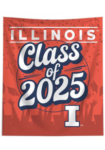 Illinois Fighting Illini Class of 2025 50x60 Tapestry Blanket