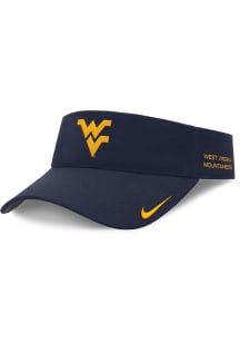 Nike West Virginia Mountaineers Mens Navy Blue Sideline Gameday Ace Adjustable Visor