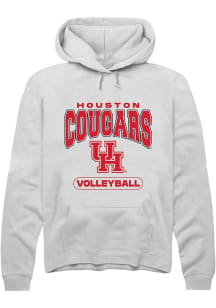 Summit Sportswear Houston Cougars Mens White Volleyball Long Sleeve Hoodie