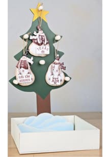 Texas A&M Aggies Metal Snowman Ornament - Maroon