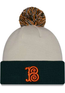 New Era Baltimore Orioles White City Connect Cuff Pom Mens Knit Hat
