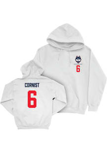 Trey Cornist Campus Ink UConn Huskies Youth NIL Logo Long Sleeve Player Hoodie White