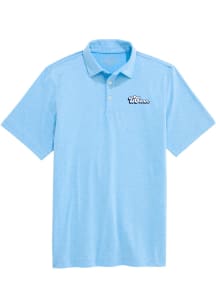 Vineyard Vines UConn Huskies Mens Light Blue St Jean Script Short Sleeve Fashion Polo