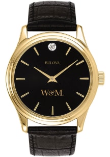 Bulova William & Mary Tribe Leather Mens Watch