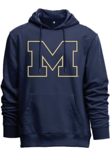 Michigan Wolverines Mens Navy Blue Primary Logo Long Sleeve Hoodie