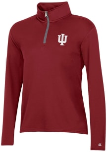 Champion Indiana Hoosiers Womens Crimson Mock Mesh Qtr Zip Pullover