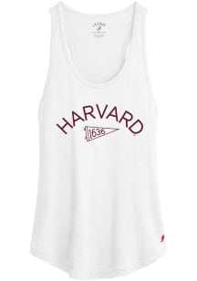 Harvard Crimson Womens White Intramural Tank Top