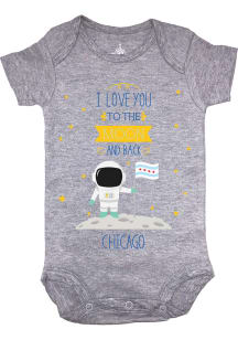 Chicago Baby Grey To the Moon and Back Short Sleeve One Piece