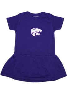 K-State Wildcats Baby Purple Picot Short Sleeve One Piece
