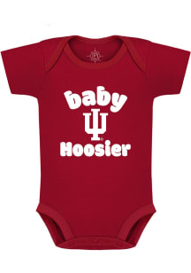 Indiana Hoosiers Baby Cardinal Baby Mascot Short Sleeve One Piece