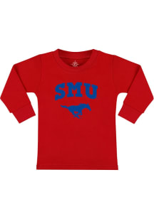 SMU Mustangs Toddler Red Arch Mascot Long Sleeve T-Shirt