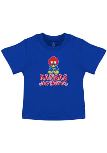 Kansas Jayhawks Toddler Royal Blue Playful Baby Jay Short Sleeve T-Shirt