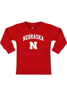 Nebraska Cornhuskers Toddler Red Arch Mascot Long Sleeve T-Shirt
