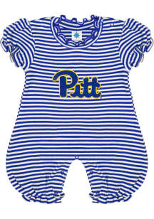Pitt Panthers Baby Blue Bubble Romper Short Sleeve One Piece