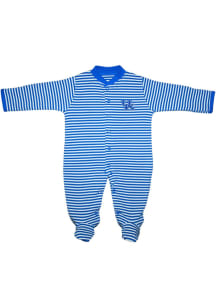 Kentucky Wildcats Baby Blue Striped Loungewear One Piece Pajamas
