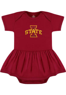 Iowa State Cyclones Baby Cardinal Picot Short Sleeve One Piece