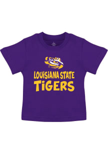 LSU Tigers Infant Playful Short Sleeve T-Shirt Purple