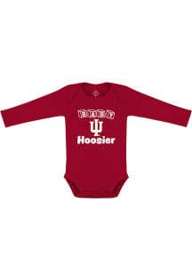 Indiana Hoosiers Baby Cardinal Baby Block Long Sleeve One Piece