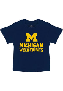 Michigan Wolverines Toddler Blue Playful Short Sleeve T-Shirt