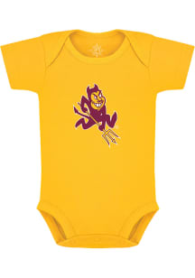 Creative Knitwear Sparky Arizona State Sun Devils Baby Gold SPARKY Short Sleeve One Piece