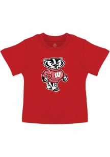 Wisconsin Badgers Toddler Red Primary Logo Short Sleeve T-Shirt