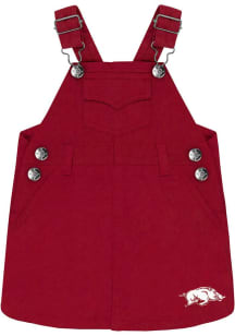 Arkansas Razorbacks Toddler Girls Cardinal Jumper Short Sleeve Dress