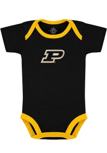 Purdue Boilermakers Baby Black 2 Tone Short Sleeve One Piece