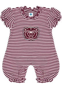 Missouri State Bears Baby Maroon Puff Sleeve Short Sleeve One Piece