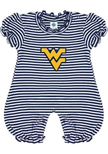 West Virginia Mountaineers Baby Blue Puff Sleeve Short Sleeve One Piece